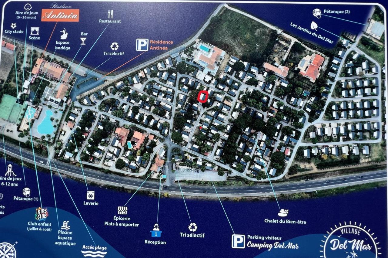 Camping Del Mar 10, Mobil Home Petit Paradis, 6 Personnes, Bord De Mer, Camping Del Mar Village Argelès-sur-Mer Εξωτερικό φωτογραφία